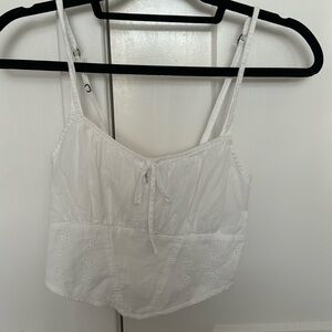 White floral tank from Hollister!